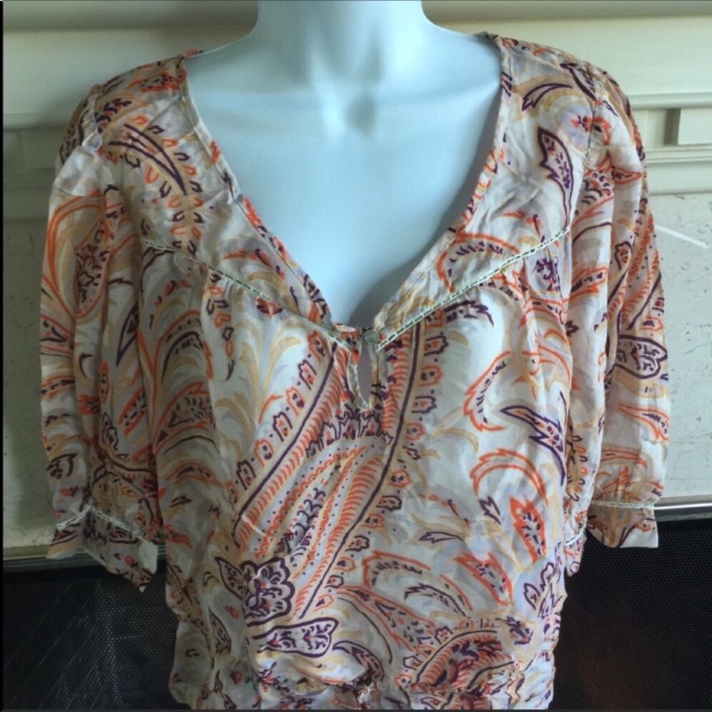 NEW Da Nang Damar Paisley Top